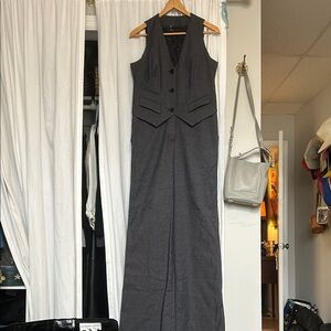BCBGMaxAzria Gray Wide Leg Jumpsuit